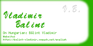 vladimir balint business card
