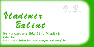 vladimir balint business card